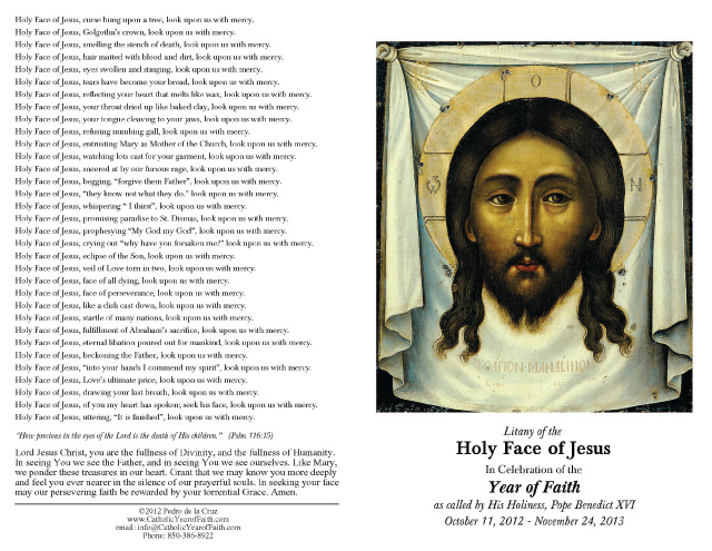 Litany of the Holy Face of Jesus